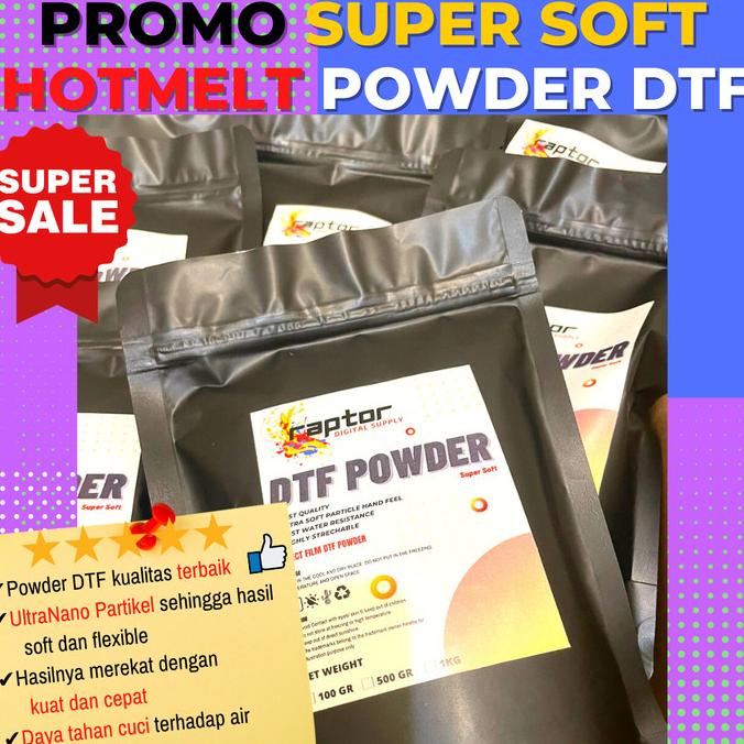 

Tepung Lem Bubuk DTF Super Soft Digital Transfer Film 1 KG