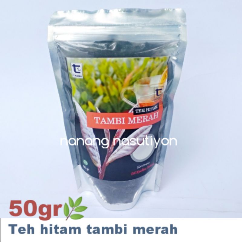 

BLACK TEA TEH HITAM TAMBI MERAH TAMBI WONOSOBO NETTO 50 GRAM