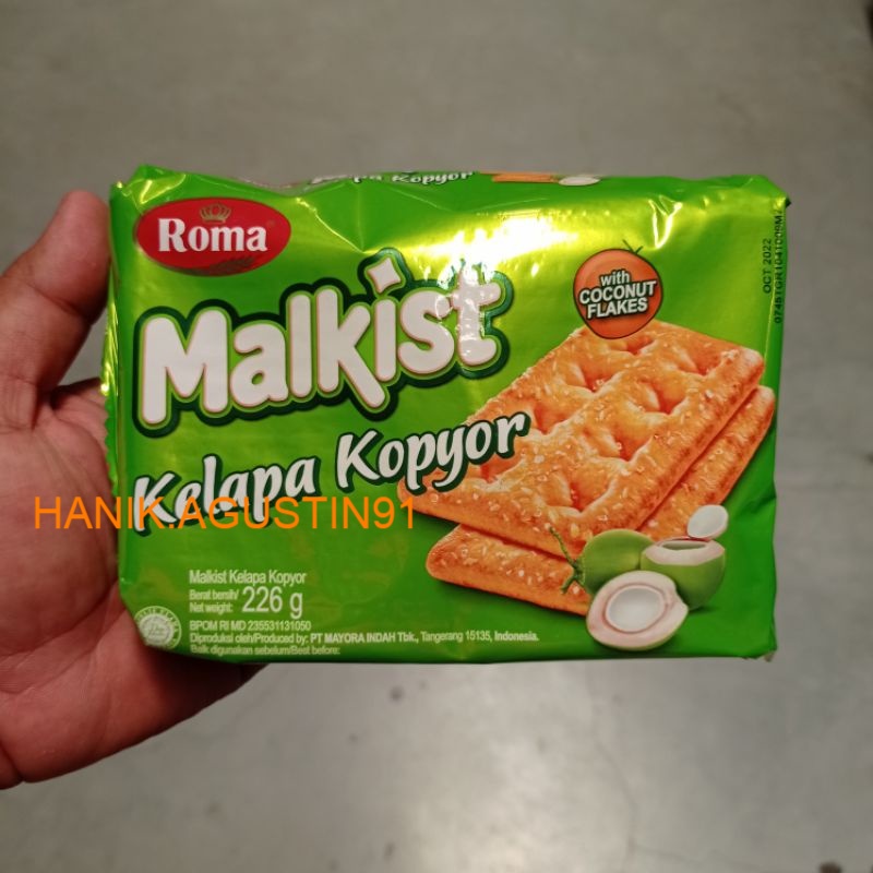 

Roma Malkist Kelapa Kopyor Roti Wafer Roma Malkist 226Gr