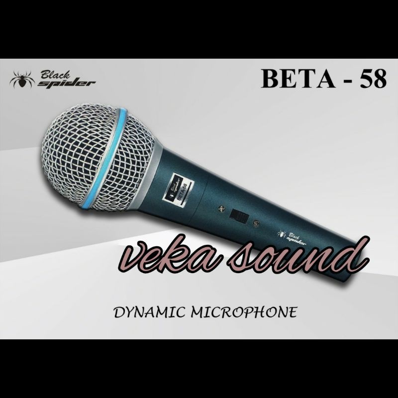 MIC KABEL BLACKSPIDER BETA 58 MICROPHONE MIC KABEL BETA 58 ORIGINAL