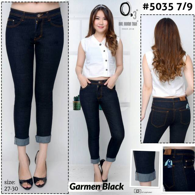 CELANA WANITA GOOD QUALITY/GARMENT BLACK 5035 7/9/IMPORT/STRETCH