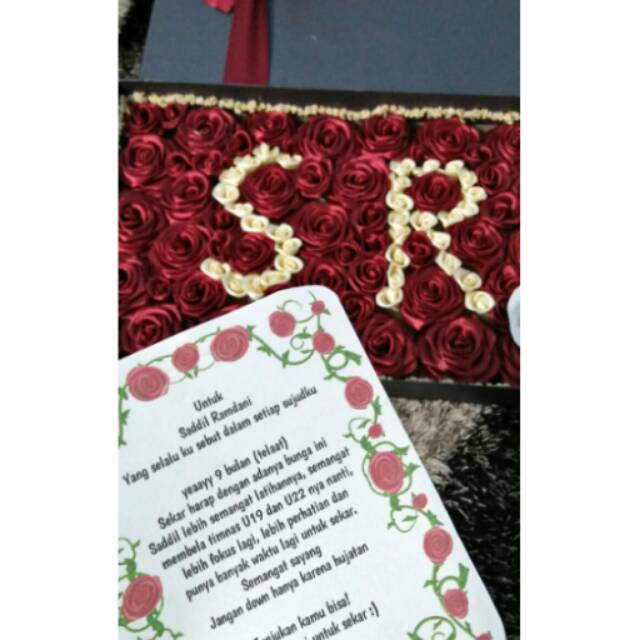 Bunga box ukuran 45x25x5