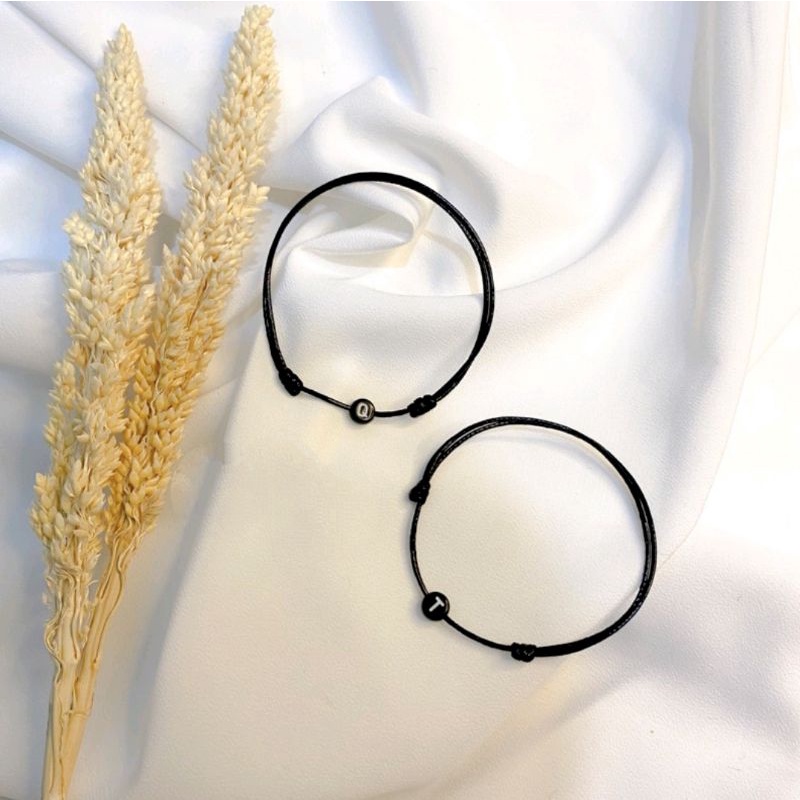 Gelang Inisial / Gelang Huruf / Gelang Couple / Tali Gelang Huruf