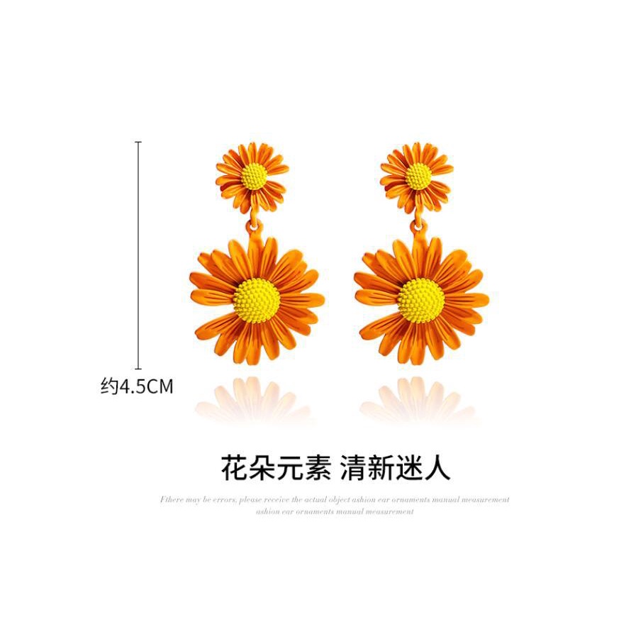 925 jarum perak little Daisy stud anting-anting bunga anting-anting perempuan Korea anggun online in