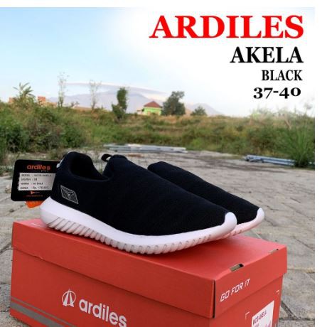 Ardiles Akela - black/pink- size 37-40 - slip on ardiles - sepatu ardiles wanita