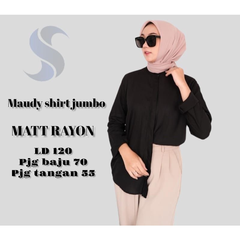 KEMEJA POLOS WANITA OVERSIZE MAUDY