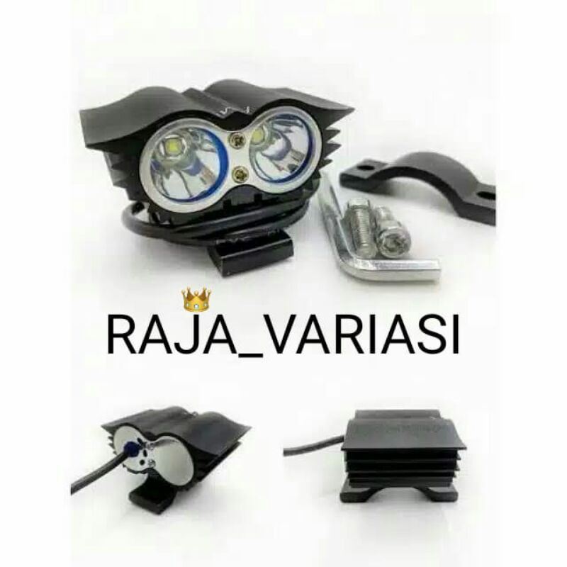 Lampu Tembak Motor Lampu Led Lampu Sorot Lampu Tembak Lampu burung Hantu lampu Owl 2 Mata 30 WATT