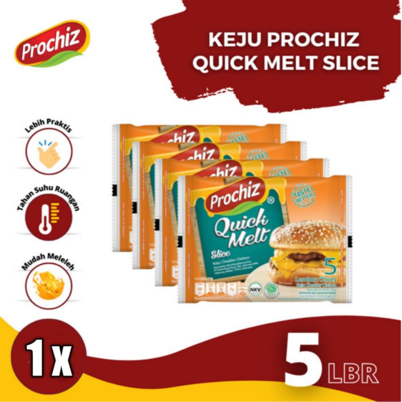 Jual Keju PROCHIZ Quick Melt Slice Cheese Cheddar Olahan | Shopee Indonesia