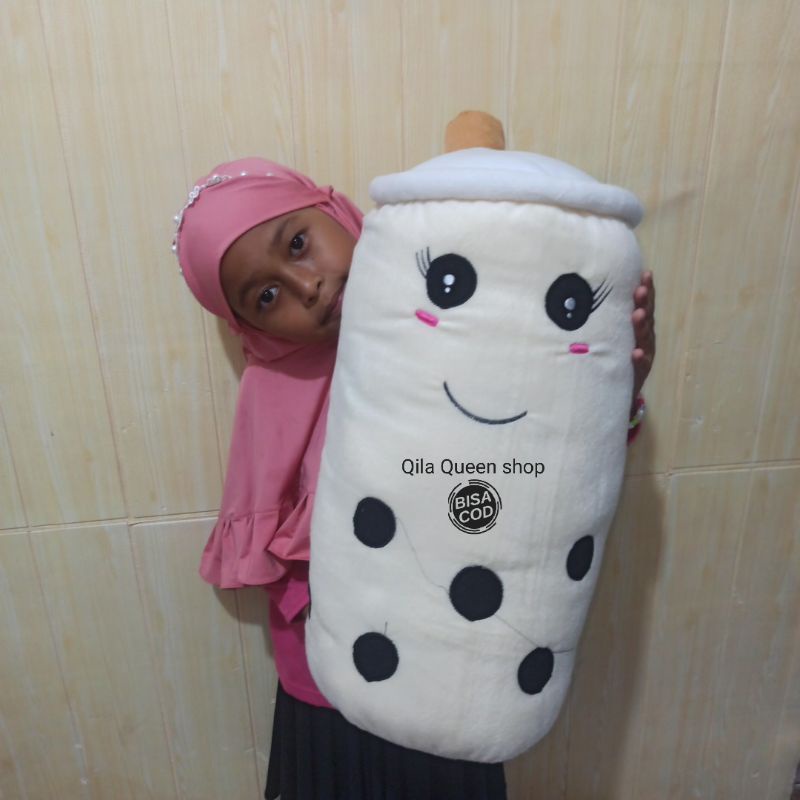 BONEKA BOBA JUMBO, milk tea, brown sugar, matcha bantal GALON