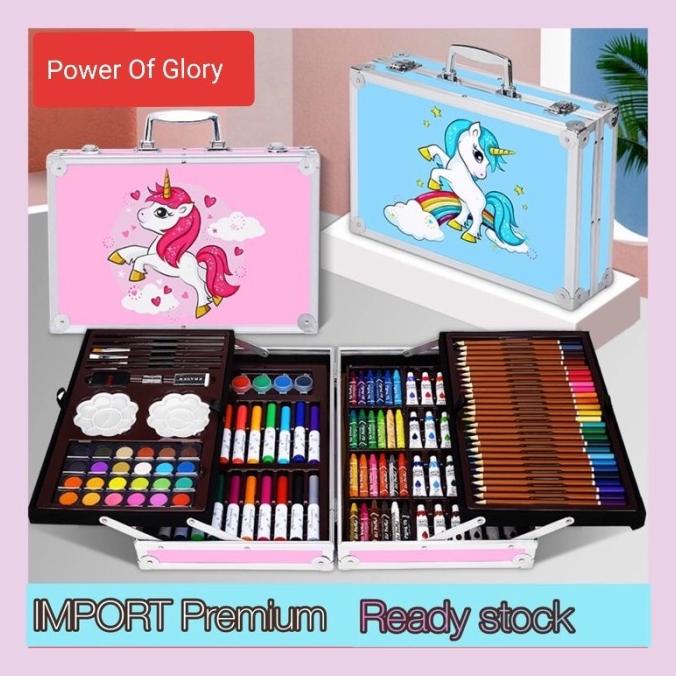 

Set Alat Gambar Anak Tulis Lukis Koper Box Import PREMIUM