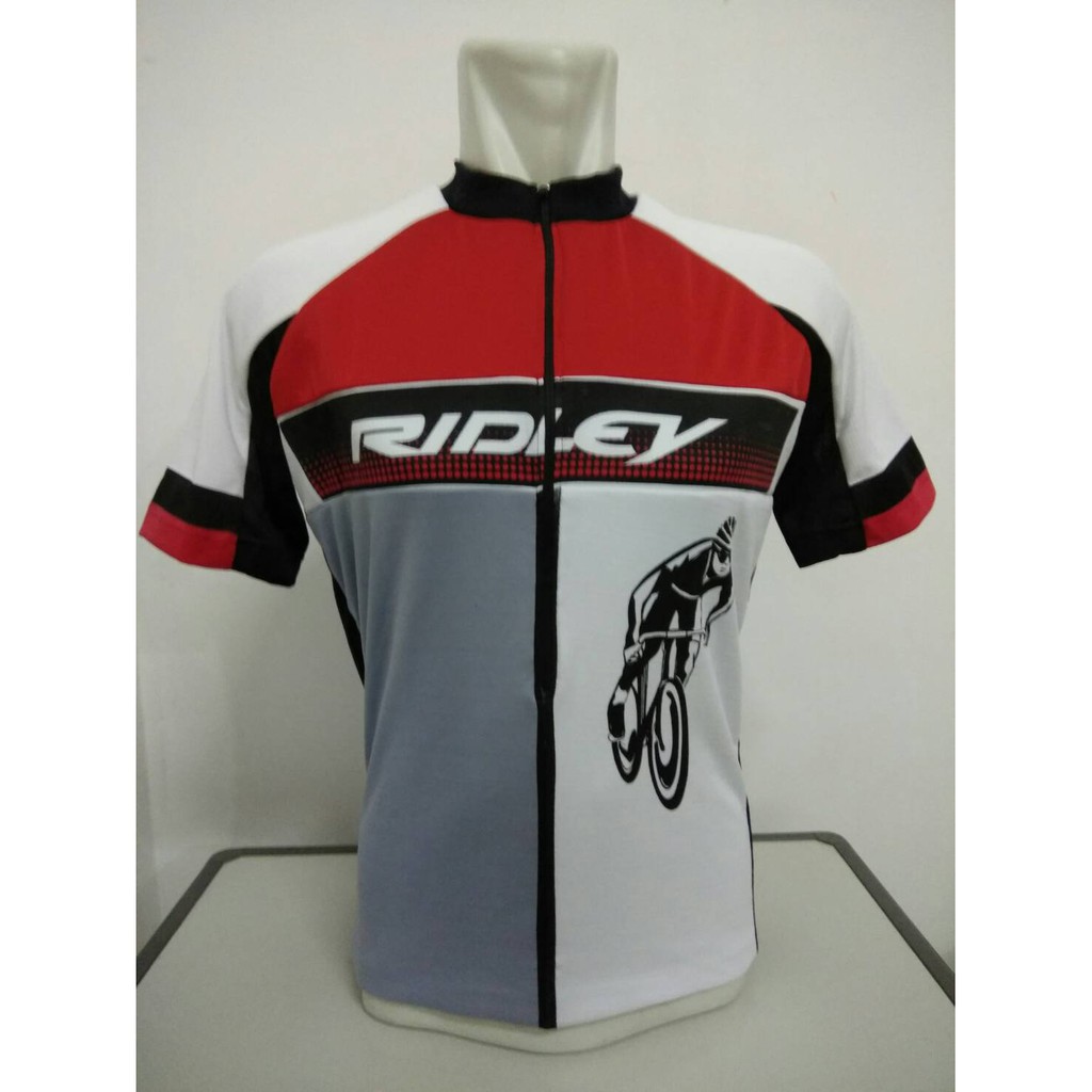 Jersey Sepeda Ridley Pendek Merah Putih