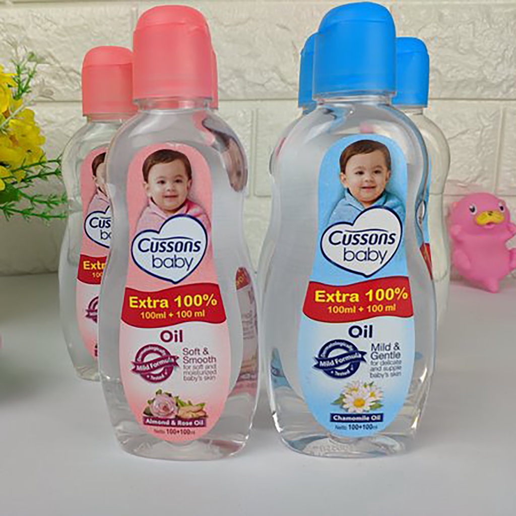 Cussons Baby Oil Minyak Bayi Original 100+100ml / Cussons Baby Oil Soft &amp; Smooth 100ml + 100ml / CUS