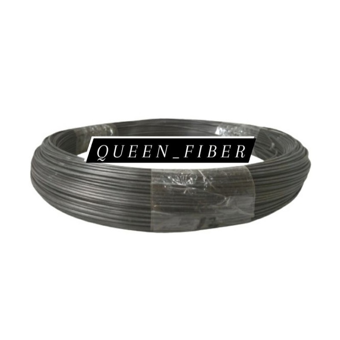 Jeruji fiber hitam ( non kulit ) import 1.3mm panjang 100mtr berat 270grm