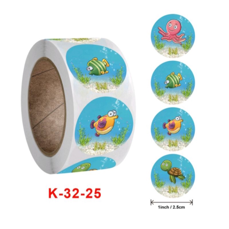 

sticker reward anak karakter binatang