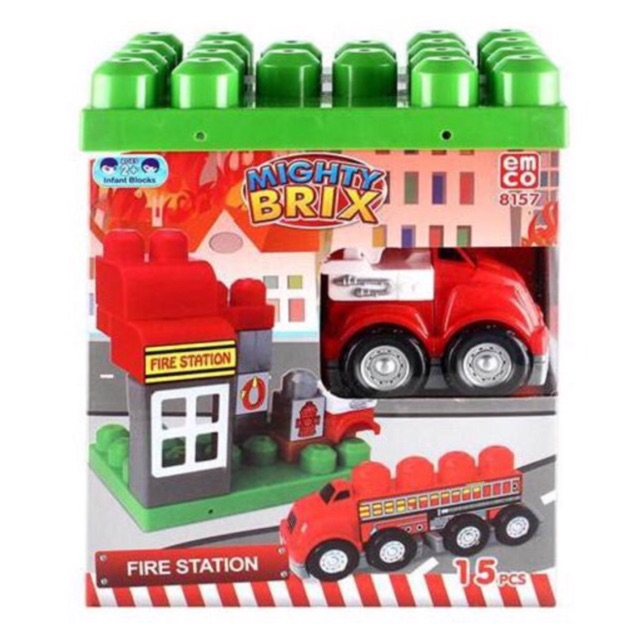 Emco Mighty Brix Fire Station Truck 8157