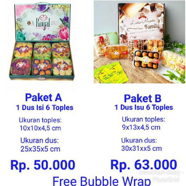 

Paket Kue Lebaran 6 Toples - Parcel Kue Lebaran isi 6 Toples