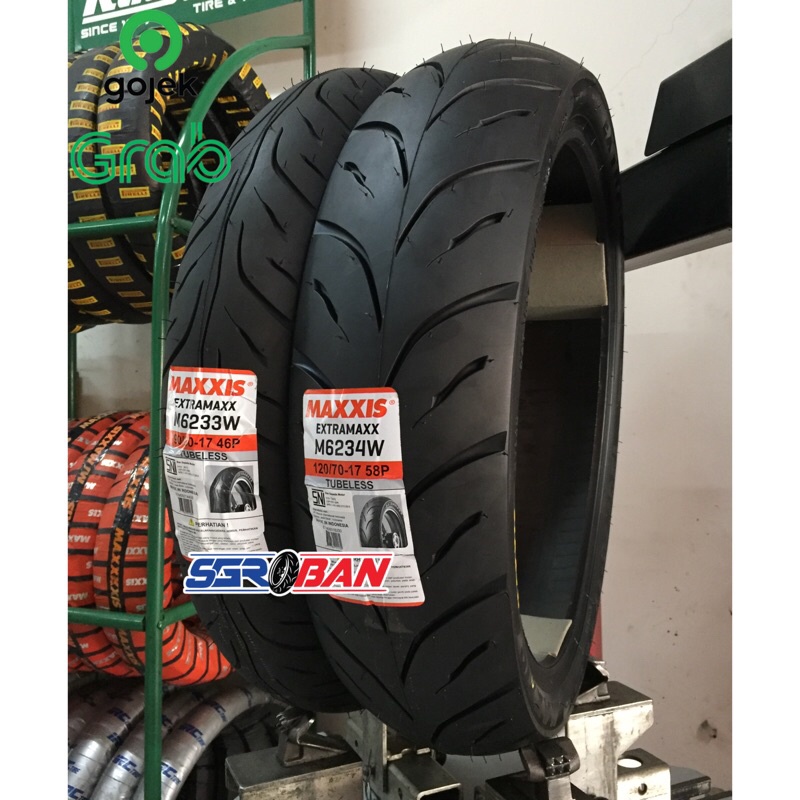 PAKET MAXXIS 90/80-17 120/70-17 BAN STANDAR VIXION EXTRAMAXX