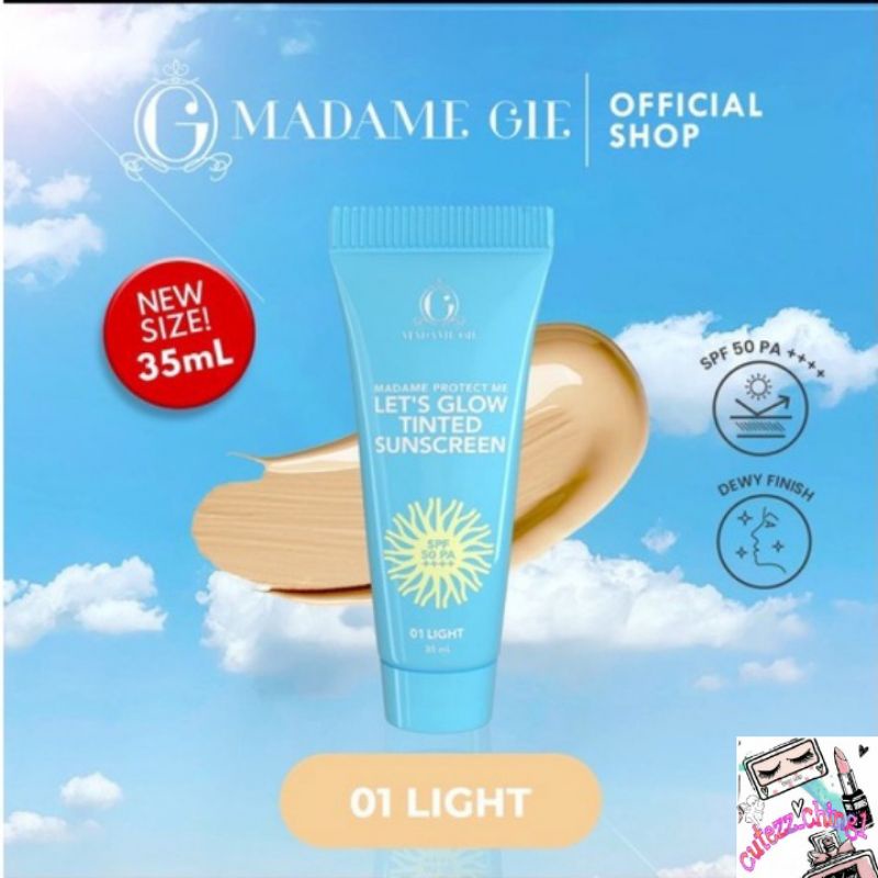 ☃Cutezz_Ching1☃Madame Gie Protect Me Let's Glow Tinted Sunscreen SPF 50 PA+++  35ml