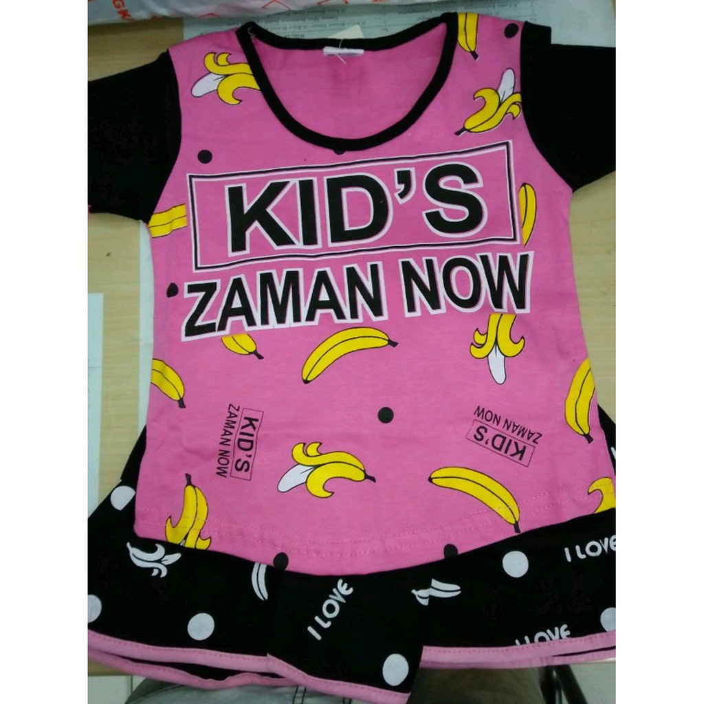 Jual Setelan Dress Rok Banana Baju Anak Cewek Murah