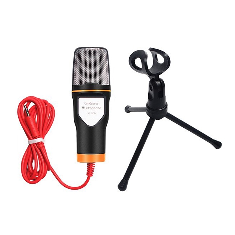 Mic VOKAL FLECO Mikrofon Kondensor SF 666 B Plus Stand/ Mic Condensor SF-666B