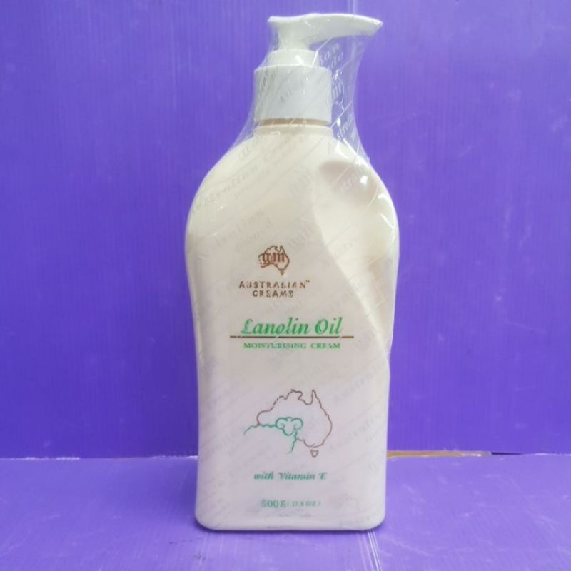 Lanolin Oil Moisturising Cream with vit E with pump 500 gram Australia