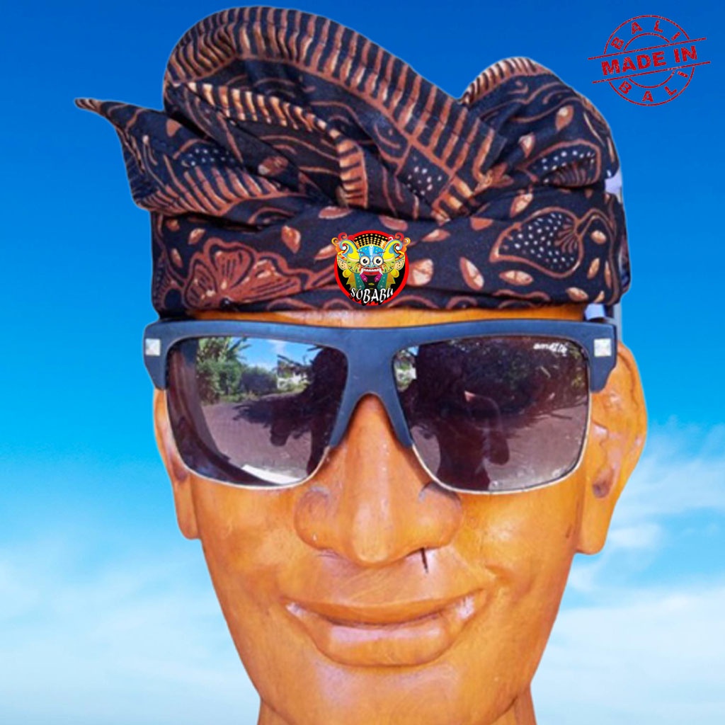 Udeng Bali Setengah Jadi Motif Batik Tulis - Peci Bali - Topi Adat Bali