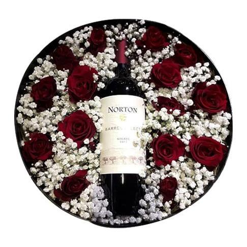 

NORTH BLOOM BOX WINE | KADO ANNIVERSARY BUNGA MAWAR ASLI VALENTINE DG654EAFVD