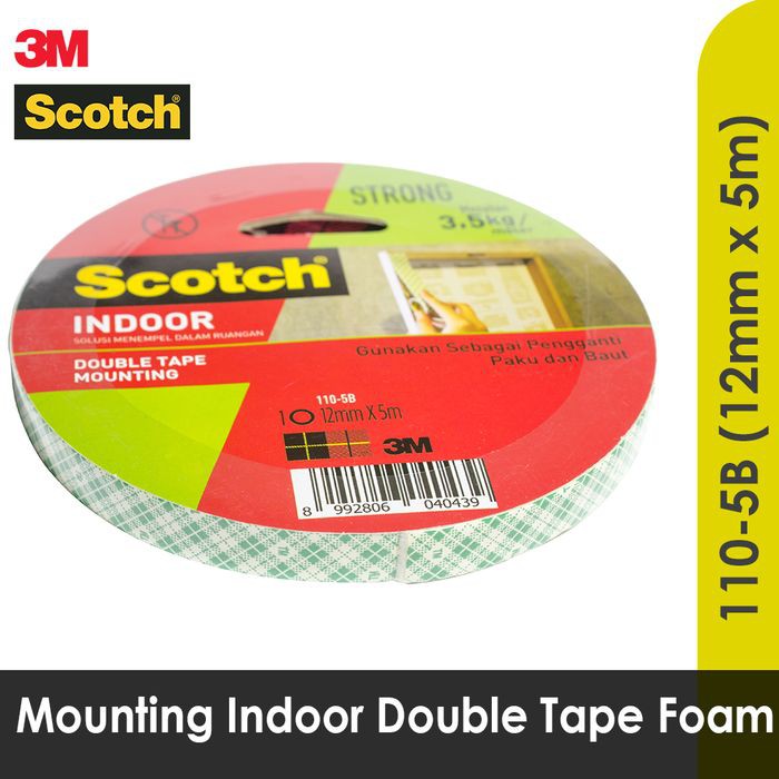 

Mounting Double Tape Size 12 mm x 5 m 3M Scotch 110-5b