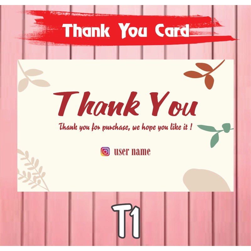 

Cetak Print Kertas Dokumen Thank You Card / Kartu Ucapan Terima Kasih Online Shop / Olshop Tebal Online Murah Cepat Berkualitas