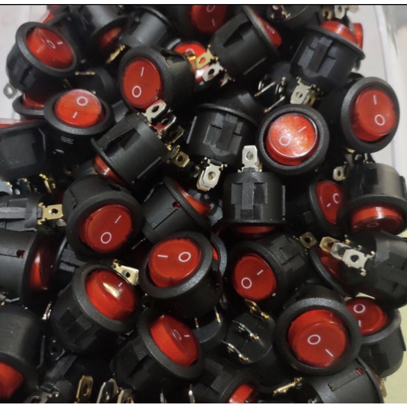 Jual switch ON OFF bulat 3pin lampu besar / tombol on off bulat besar ...