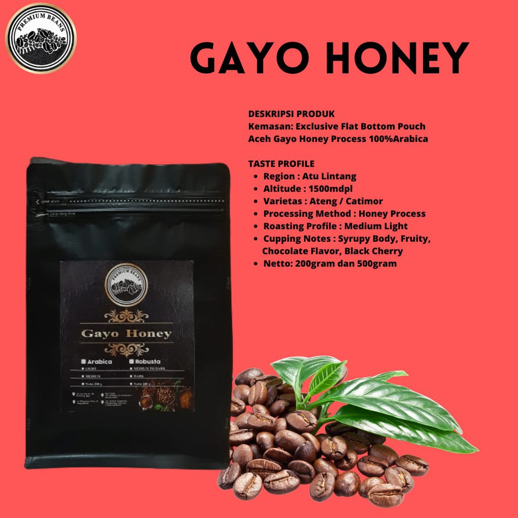 

Kopi Arabica Gayo Honey 200gr
