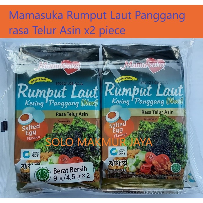 

Instant-Camilan- Mamasuka Rumput Laut Panggang Nori Rasa Telur Asin Isi 2 -Camilan-Instant.