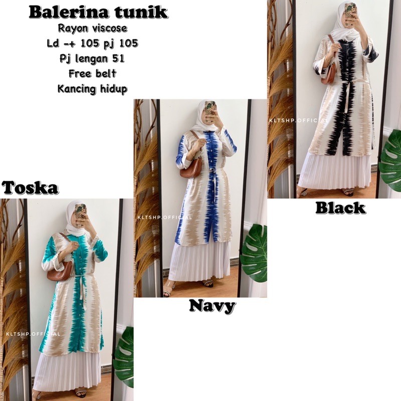 BALERINA TUNIK / TUNIK RAYON / TUNIK MOTIF RAYON