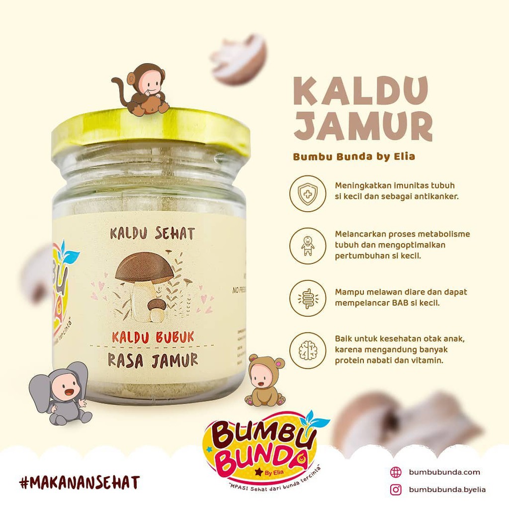 Kaldu MPASI Bayi Homemade /Kaldu Non MSG Kaldu Jamur Slow Cooker Food Powder BUMBU BUNDA by Elia