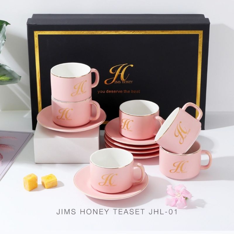 BACA DESKRIPSI YA JIMS HONEY JH Tea Set JHL-01 Jimshoney Set Cangkir TeaSet Hampers Gelas