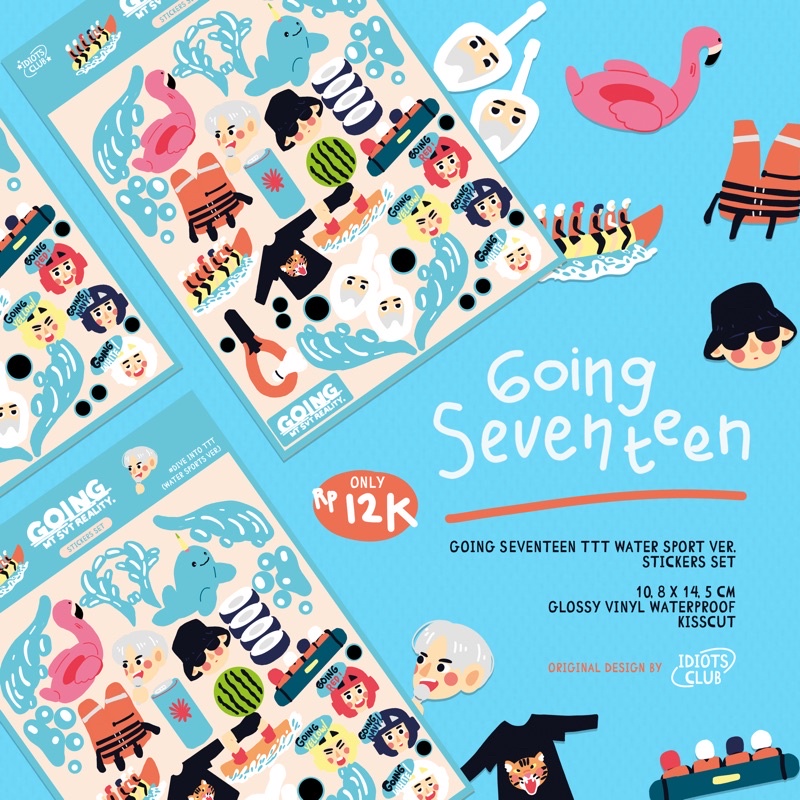 

Going Seventeen : TTT Water Sport Edition stickers set - idiots club