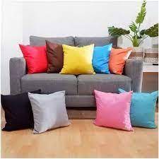 Sarung bantal sofa 40x40 polos. Material katun. Halus dan adem