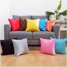 Sarung bantal sofa 40x40 polos. Material katun. Halus dan adem