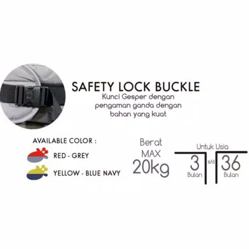 Gendongan Hipseat Gendongan Bayi TPG1644 Line Series