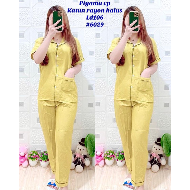 Piyama cp rayon polos