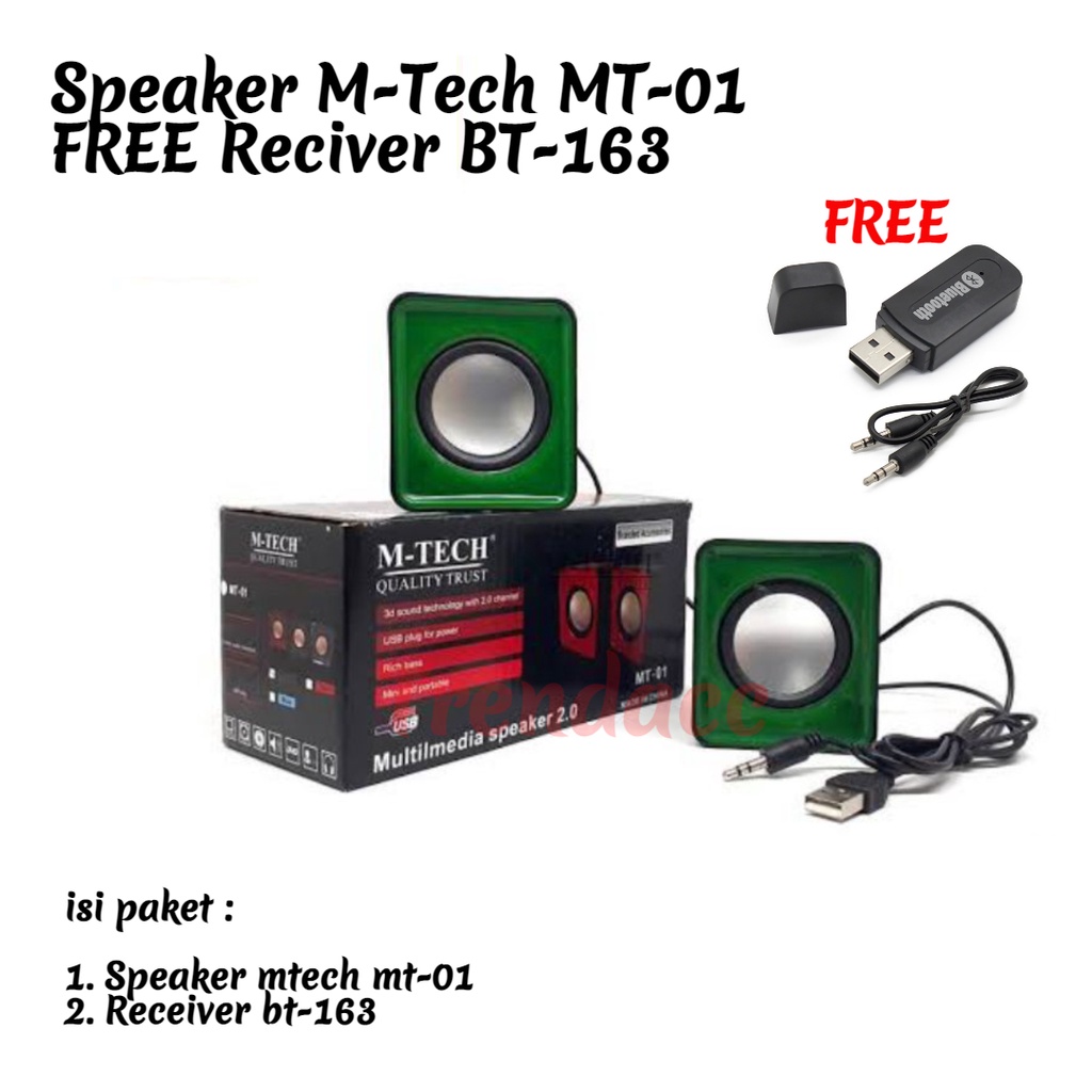 Trend-PAKET Speaker M-Tech MT-01 FREE BLUETOOTH RECEIVER BT163