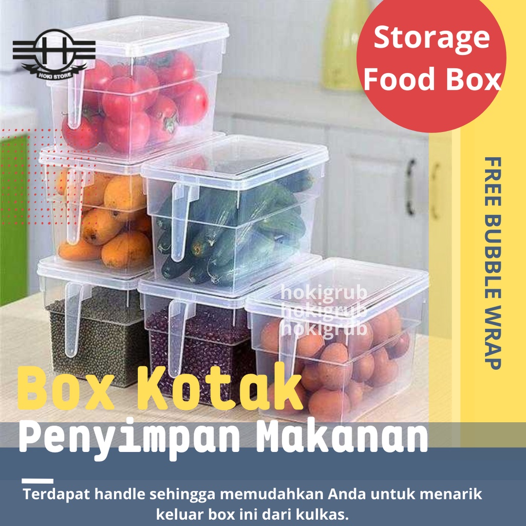 Box Kotak Penyimpan Makanan Kulkas Bahan Plastik Kitchen Storage Food Box
