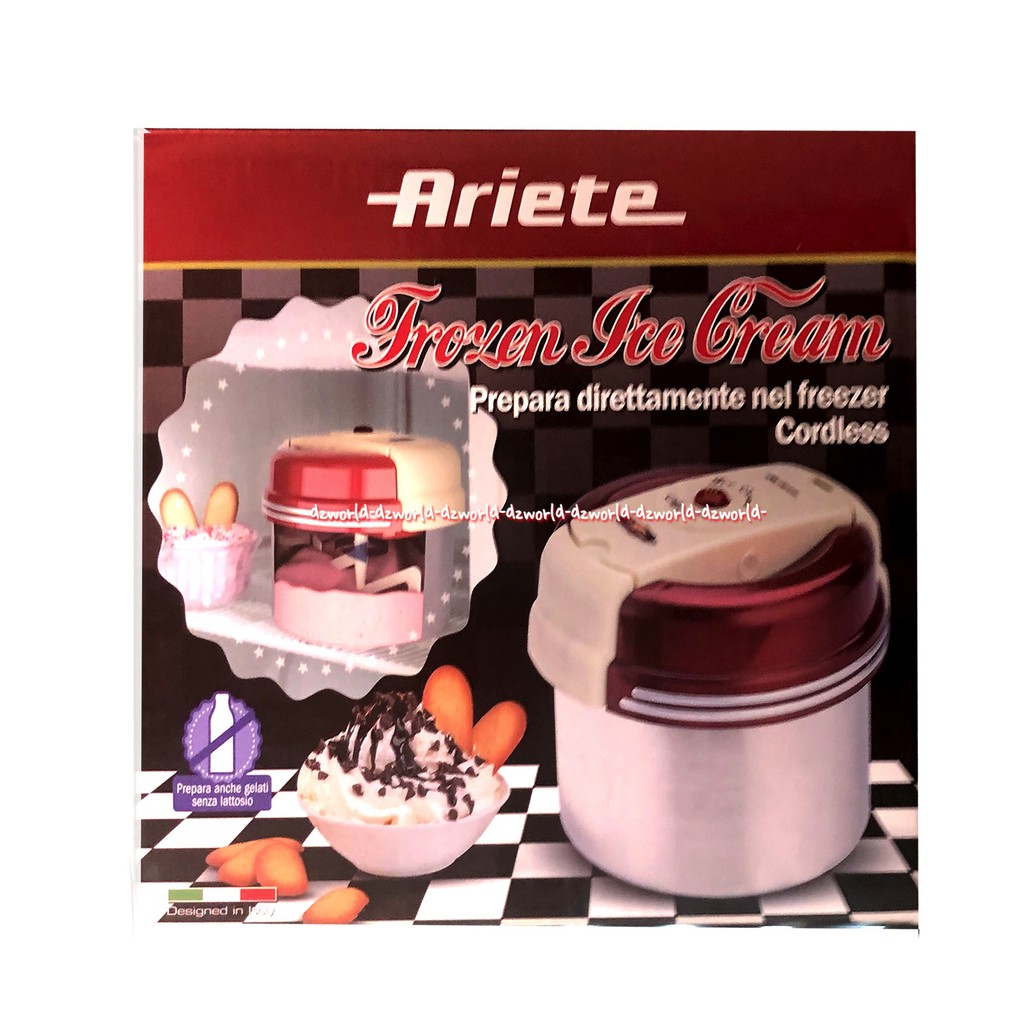Ariete Frozen Ice Cream Mesin Pembuat Es Krim Kapasitas 1Kg Daya 30 Watt Ice Cream Maker