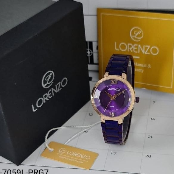 JAM TANGAN WANITA LORENZO R-7059L 7059L 7059 ORIGINAL ANTI AIR RANTAI