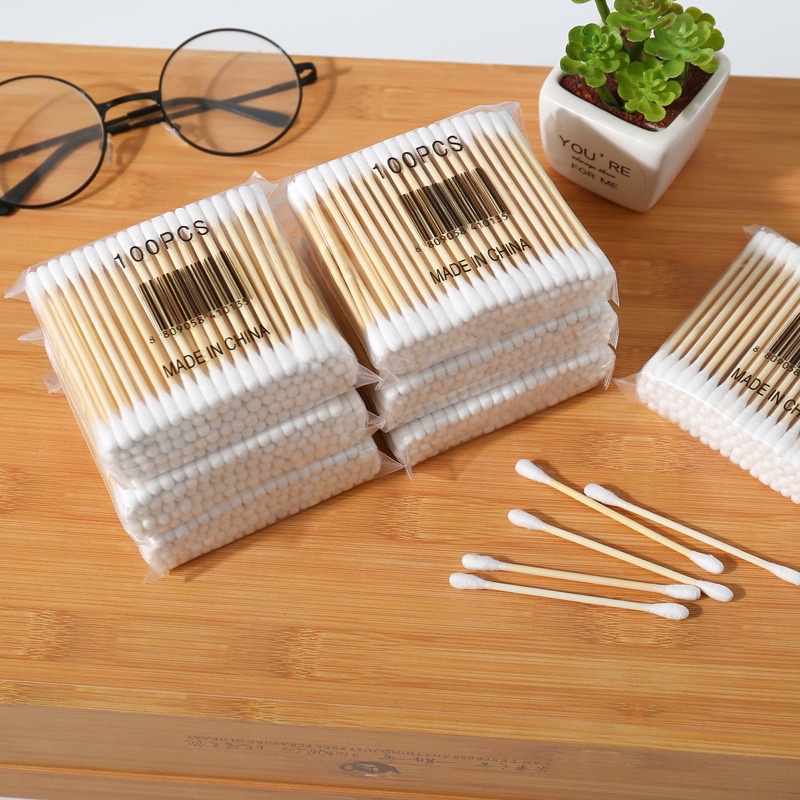 COTTON Buds isi 100pcs Pembersih Telinga