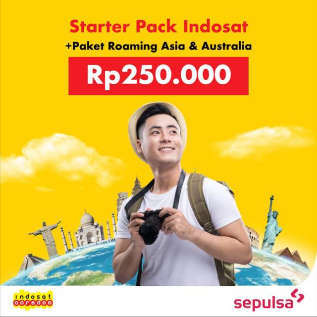 Paket roaming indosat Combo Asia Australia 3hr murah