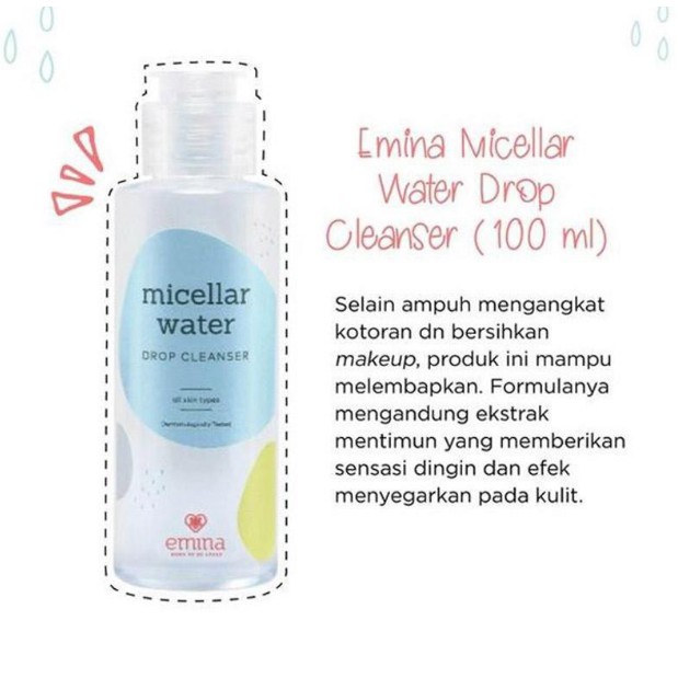 Emina Micellar Water Drop Cleanser Bright Stuff | All Skin Types 100ml