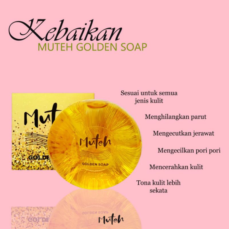 [Free Gift ]  Muteh Golden Soap | spray lotion Whitening | Sabun Muteh | Sabun syma beauty | Sabun g