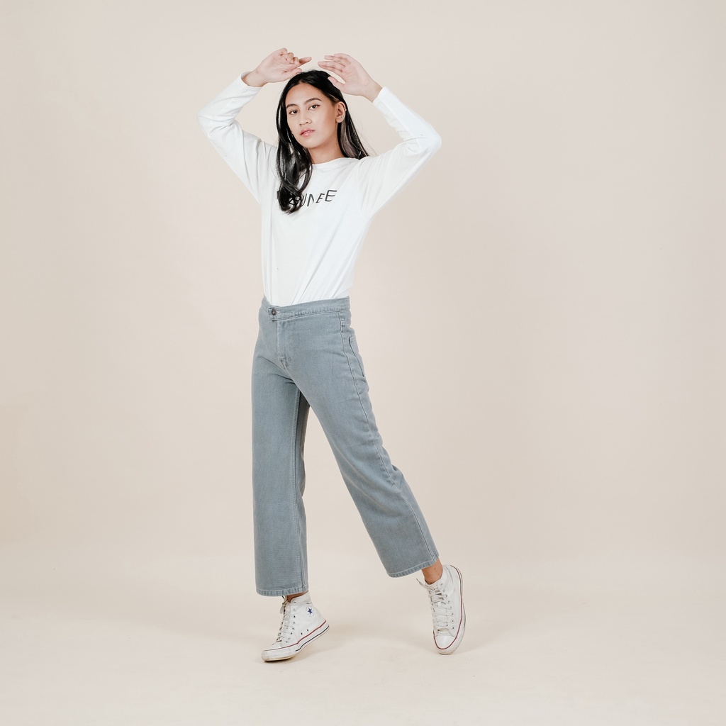 Bunbe - Highwaist Kulot Jeans Plain Adelle