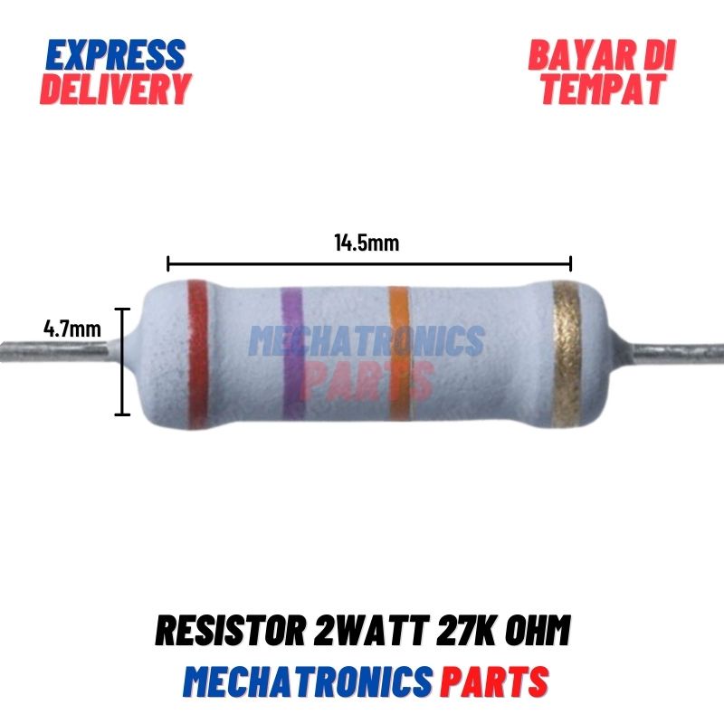 [PAS-9208] RESISTOR 2WATT 27K OHM